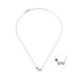 Twin Hearts, Sterling Silver Necklace