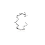 Chevron, Sterling Silver Earring (Sold INDIVIDUALLY)
