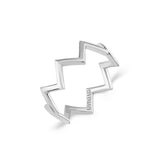 Chevron, Sterling Silver Ring