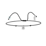 Mini Sun, Sterling Silver Bracelet (String)