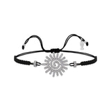 Spiral Sun, Sterling Silver Bracelet (String)