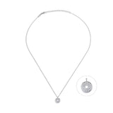 Mini Magic Disk, Sterling Silver Necklace