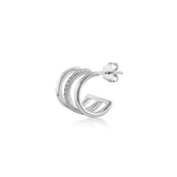 Triple Hoop, Sterling Silver Earring (Sold INDIVIDUALLY)