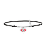 Mini Eye, Sterling Silver Anklet (String)