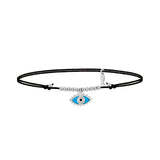 Mini Eye, Sterling Silver Anklet (String)