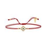 Mini Entourage Clover | Sterling Silver Bracelet (String)