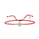 Mini Entourage Clover | Sterling Silver Bracelet (String)