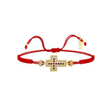 Midi Cross, Sterling Silver Bracelet (String)