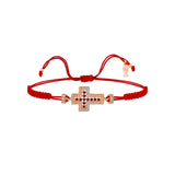 Midi Cross, Sterling Silver Bracelet (String)