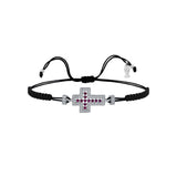 Midi Cross, Sterling Silver Bracelet (String)