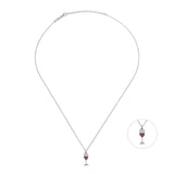 Wine, Sterling Silver Necklace