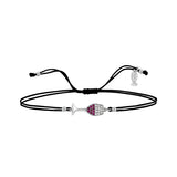 Wine, Sterling Silver Bracelet (String)