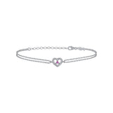 Mini Entourage Heart | Sterling Silver Bracelet