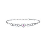 Mini Entourage Heart | Sterling Silver Bracelet