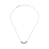 Mini Entourage Circle Arc | Sterling Silver Necklace