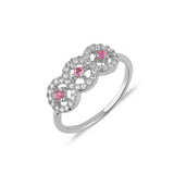 Mini Entourage 3 Circle | Sterling Silver Ring