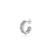Mini Entourage Circle Hoop, Sterling Silver Earring (Sold INDIVIDUALLY)