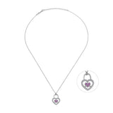 Entourage Heart Lock, Sterling Silver Necklace