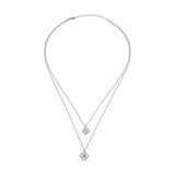 Clovers (Duo), Sterling Silver Necklace