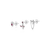 Honey, Sterling Silver Earrings Set
