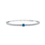 Martina, Sterling Silver Tennis Bracelet
