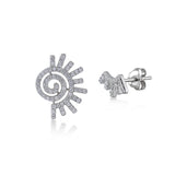 Spiral Sun, Sterling Silver Earrings Set