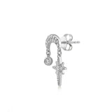 Starry Night, Sterling Silver Earring (Sold INDIVIDUALLY)