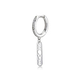 LOVE Dangle, Sterling Silver Earring (Sold INDIVIDUALLY)