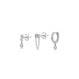 Liv, Sterling Silver Earrings Set
