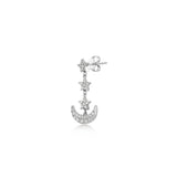 Moon&Stars, Sterling Silver Earring (Sold INDIVIDUALLY)