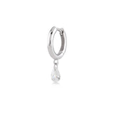 Shining Pear, Sterling Silver Earring (Sold INDIVIDUALLY)