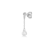Shining Heart, Sterling Silver Earring (Sold INDIVIDUALLY)