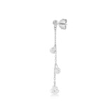 Shining Heart, Sterling Silver Earring (Sold INDIVIDUALLY)