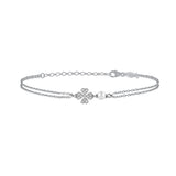 White Dreams, Clover, Sterling Silver Bracelet