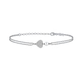 White Dreams, Heart, Sterling Silver Bracelet