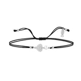 White Dreams Heart | Sterling Silver Bracelet (String)