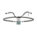 Happy Bear, Sterling Silver Bracelet (String)