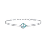 Peace, Sterling Silver Bracelet
