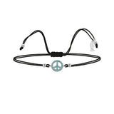 Peace, Sterling Silver Bracelet (String)