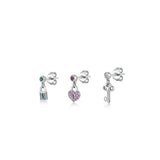 Love Lock, Sterling Silver Earrings Set