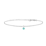 Shining Dot (With 1CZ), Sterling Silver Bracelet