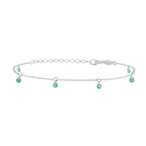 Shining Dot (With 6CZ), Sterling Silver Bracelet