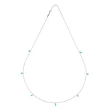 Shining Dot (With 7 CZ), Sterling Silver Necklace