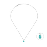 Shining Pear, Sterling Silver Necklace