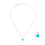 Shining Heart, Sterling Silver Necklace