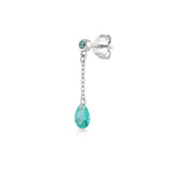 Shining Pear, Sterling Silver Earring (Sold INDIVIDUALLY)