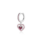 Midi Heart Entourage, Sterling Silver Earring (Sold INDIVIDUALLY)