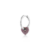 Heart, Sterling Silver Earring (Sold INDIVIDUALLY)
