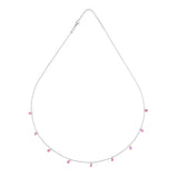 Shining Dot (With 9CZ), Sterling Silver Necklace