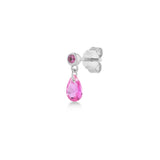 Shining Pear, Sterling Silver Earring (Sold INDIVIDUALLY)